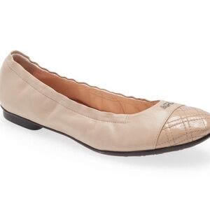 AGL Women's Ag Maruska Ballet Leather‎ Flats in Blush Sz 37 $299